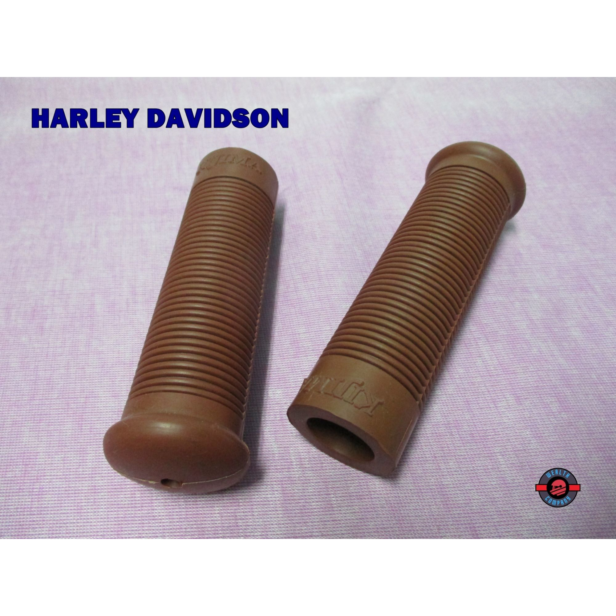 HARLEY DAVIDSON 22 mm. “KIJIMA” HAND GRIP “Brown” SET # ปลอกแฮนด์ แบรนด์ KIJIMA สีน้ำมัน ขนาด 22 มม.