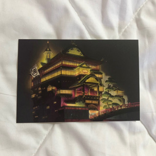 ghibli spirited away postcard โปสการ์ดโรงอาบน้ำ (ตำหนิด้านหลัง)