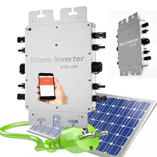 พร้อมส่ง  1600W Solar Grid Tie Micro Inverter 120V 230V IP65 Waterproof Aluminum Alloy for Outdoor Roof