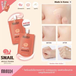 MILLE Snail Bright Primer SPF15 PA+ 6g มิลเล่ ไพรเมอร์คอลลาเจน