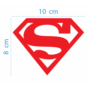 สติกเกอร์ ตัด ไดคัท ตรา Superman ซูเปอร์แมน ซุปเปอร์แมน  ขนาด 8 x 10 ซม. (วัสดุเป็น PVC กันน้ำ)