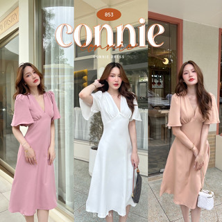 🍰Connie Dress -เดรสคอวี เเขนระบาย ทรงกระโปรงบ้านเจ้าหญิง เดรสออกงาน เดรสยาว ชุดไปคาเฟ่ ชุดไปทะเล  ชุดออกงาน  RTW.K