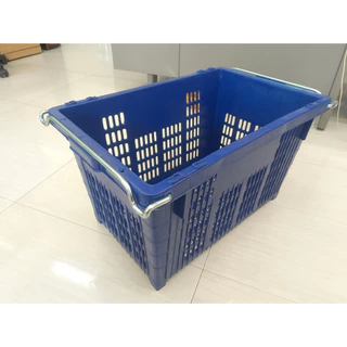 ตะกร้าผลไม้ ลังหูเหล็ก ขนาดบรรจุ 25 กก. ขนาดวัดรวมหูเหล็ก 39*59*33 ซม. (1 คำสั่งซื้อไม่เกิน 10 ใบ)