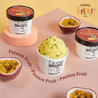 ไอศกรีม ไอติม D-Chan (ดีจัง) Vitamin D Premium Gelato รส Passion Fruit (รสเสาวรส) : 6 ถ้วย