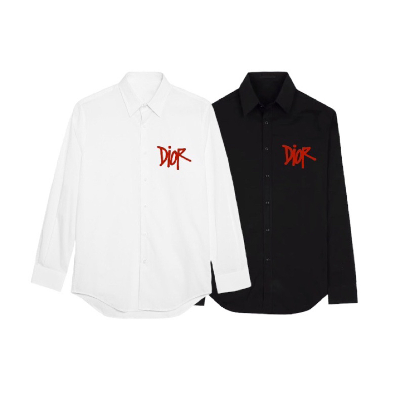 VIPSHIRT เสื้อเชิ้ตแฟชั่นแขนยาว รุ่น d1io2r พิมพ์ลาย