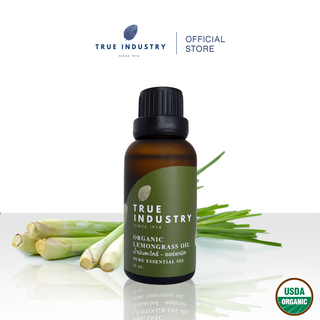 True Industry | น้ำมันหอมระเหยตะไคร้ 100% ออร์แกนิค Lemongrass Certified Organic 100% Pure Essential Oil