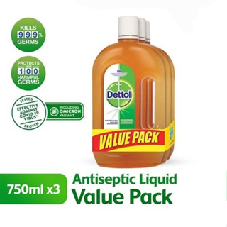 Dettol เดทตอล ผลิตภัณฑ์ทำความสะอาด ขายเป็นเซต750ml.×3ขวดคุ้มสุดๆ 🗨ราคาส่งทักแชต🗨