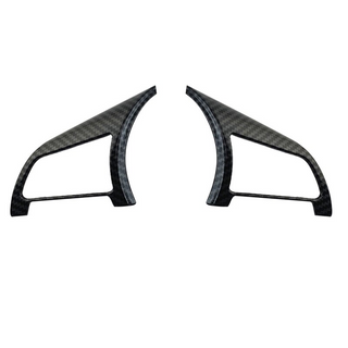 2pcs carbon fiber steering wheel strip cover trim for nissan sentra 2020-2021