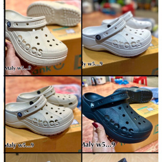 รองเท้าแตะผู้หญิง รองเทาCrocs รองเท้าผู้หญิง ส้นสูง5cmนิ่ม ใส่สบ่ายราคาถูก