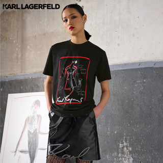 KARL LAGERFELD - KARL ARCHIVE T-SHIRT 235W1716 เสื้อยืด