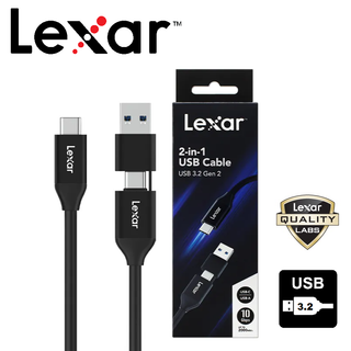 Lexar 2-in-1 USB 3.2 Gen 2 Type-C Cable