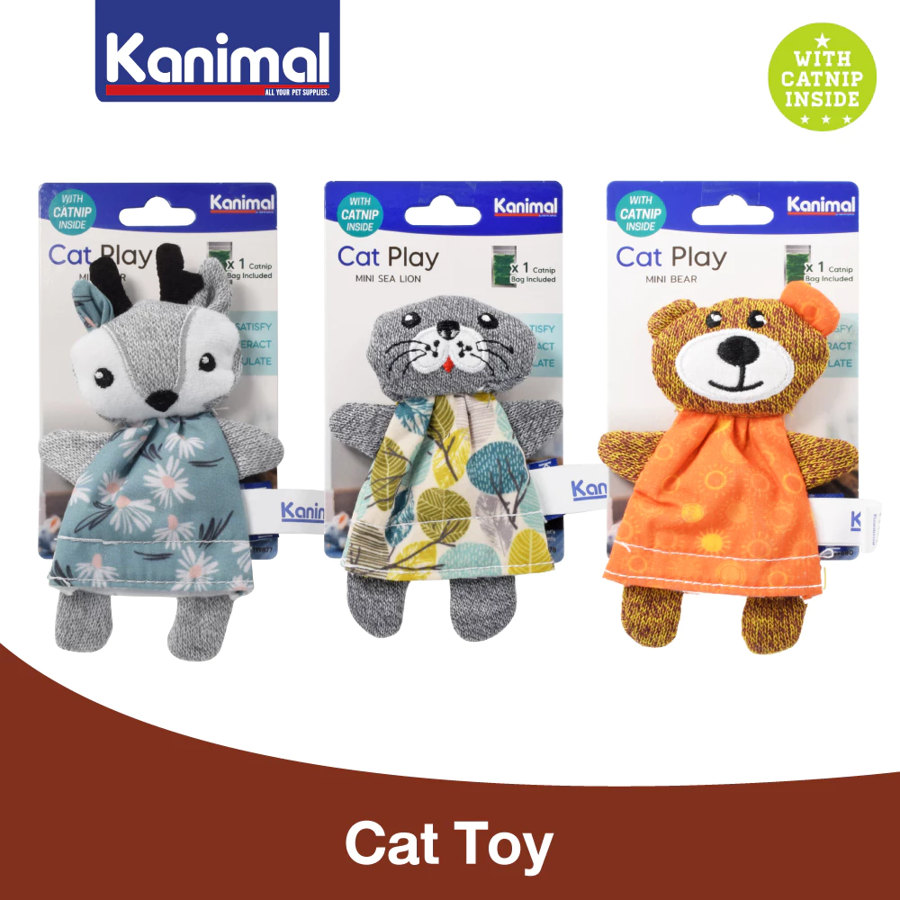 Kanimal Cat Toy ของเล่นแมว ของเล่นตุ๊กตา ยัดไส้ Catnip กัญชาแมว สำหรับแมวทุกสายพันธุ์ ขนาด 7.5x13.5 ซม.