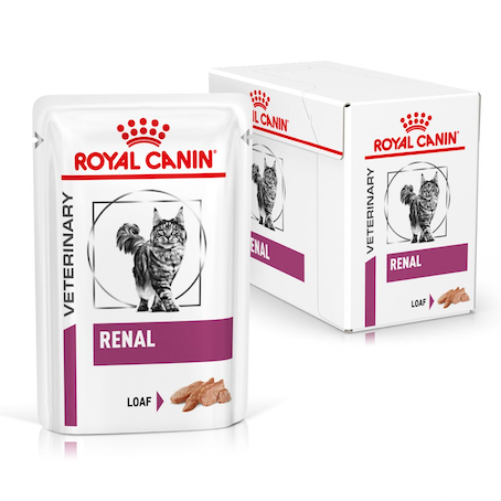 (12 ซอง/กล่อง) Royal Canin Renal Cat Loaf อาหารประกอบการรักษาโรคชนิดเปียก แมวโรคไต 85g เนื้อละเอียด (โลฟ) Exp.03/2025