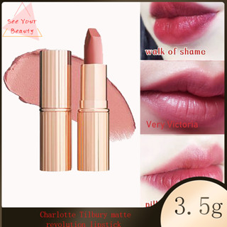 【เตรียมจัดส่ง 】CT lipstick  Charlotte Tilbury matte revolution lipstick 3.5g Satine ลิปสติก