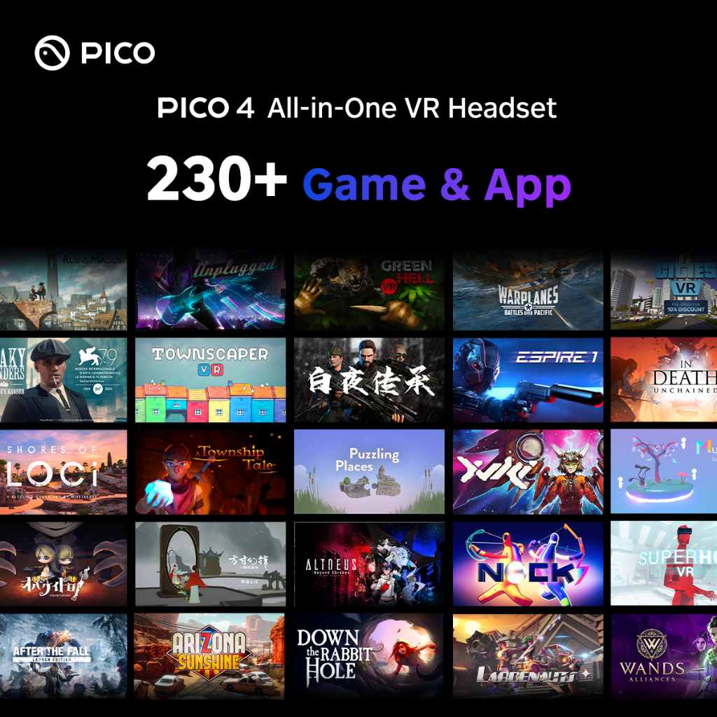 BUNDLE SET PICO 4 All-In-One VR แว่น Virtual Reality 4K (128GB256GB) 3 ...