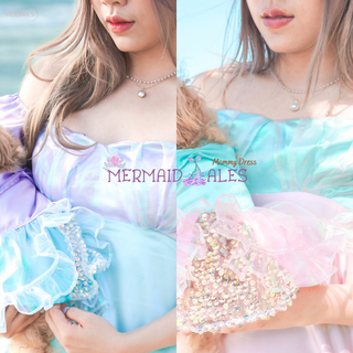 ชุดเดรสคุณแม่เงือกเมอร์เมด Mermaid Tales คู่กับหมาเเละเเมว : Mommy Dress