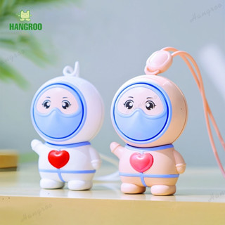 HANGROO พัดลมพกพา พัดลมคล้องคอ การ์ตูนหมอ พัดลมขนาดเล็ก มินิ USB ชาร์จ แขวนคอ พัดลม ไร้ใบพัด