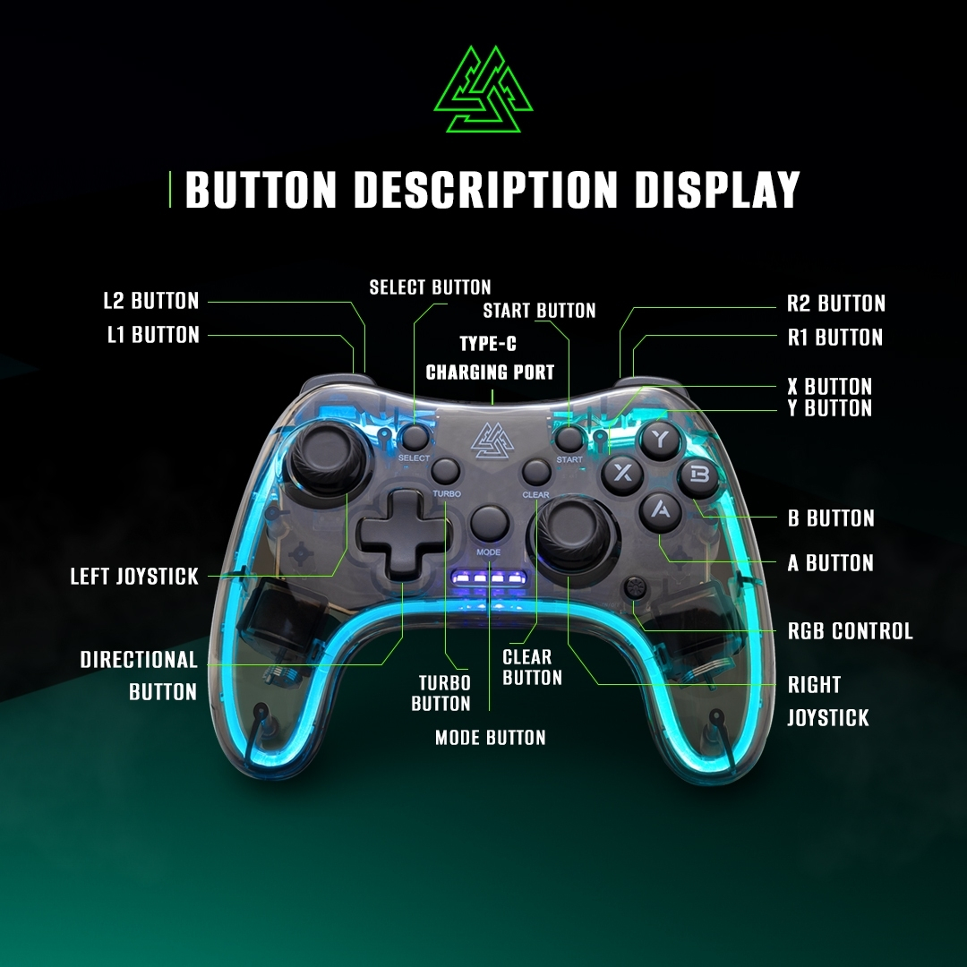 EGA TYPE J2 Gaming Joy Controller จอยเกมมิ่งไร้สาย ของแท้รับประกันสินค้า 1 ปี