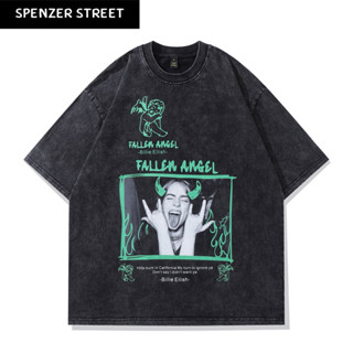 Spenzer.street | 🖤Billie fallen เสื้อโอเวอร์ไซส์ เสื้อผ้าสตรีท เสื้ออปป้า เกาหลี เสื้อy2k ทราวิส 2pac ฮิต 2023 มาใหม่