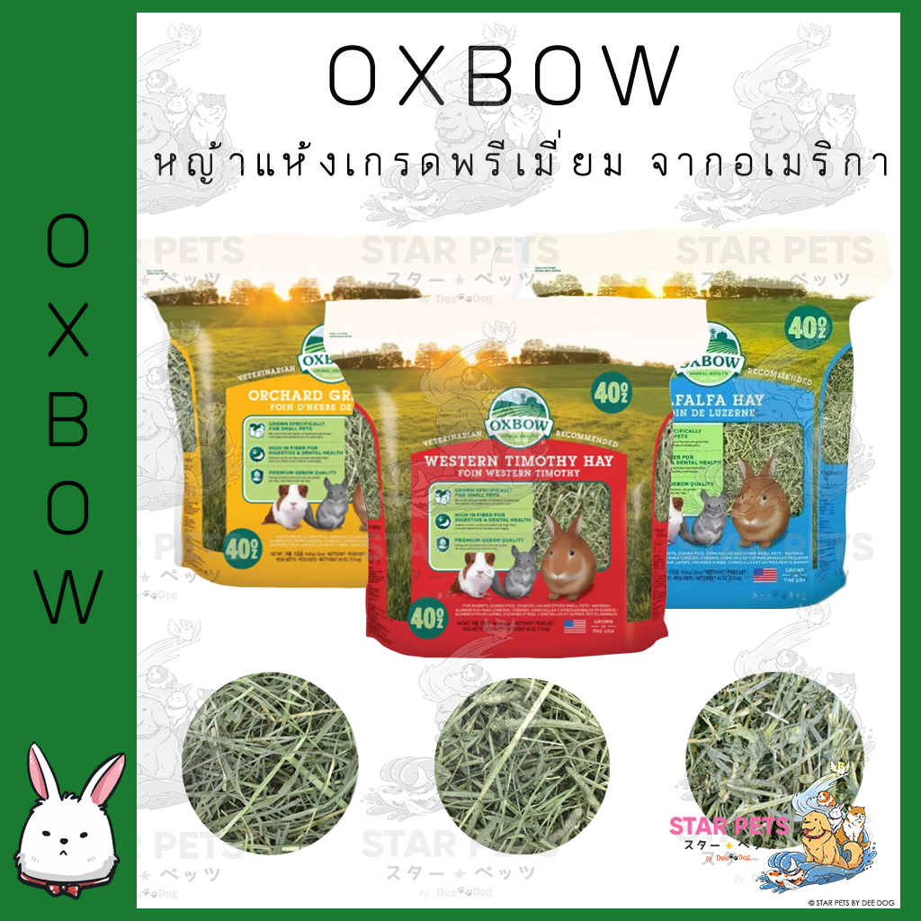 OXBOW HAY หญ้ากระต่าย หนูเกรดพรีเมียม 1.13Kg US Imported อ๊อกโบว์ 3 สูตร