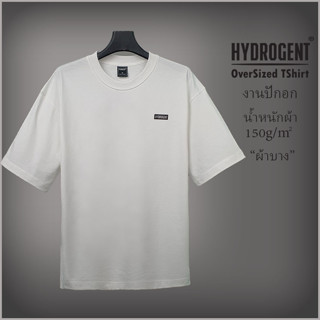 Hydrogent - ไฮโดรเจนท์ เสื้อยืดโอเวอร์ไซส์ ลายปักที่อก ใส่สบาย ทันสมัย