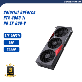 COLORFUL GPU (การ์ดจอ) GeForce RTX 4060 Ti NB EX 8GB-V รับประกัน 3 ปี โดย Devas IPASON