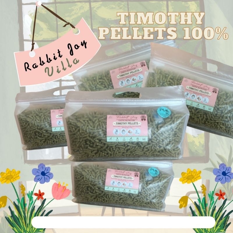 Timothy Premium Pellets 100% ทิมโมธี่อัดเม็ด อัลฟัลฟ่าอัดเม็ด อาหารเม็ดสำหรับกระต่าย หนูแกสบี้ เต่า สัตว์ฟันเเทะ
