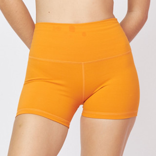 [Peaches active] Soft flex Booty Shorts (Tangerine) - กางเกงขาสั้นสีส้มเข้ม / กางเกงออกกำลังกาย กางเกงกีฬา