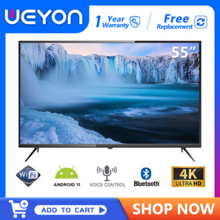 WEYON TV ทีวี 55 นิ้ว Full UHD WIFI Smart TV หน่วยความจำ 1.5 + 8G  Android 11.0, รับประกันหนึ่งปี