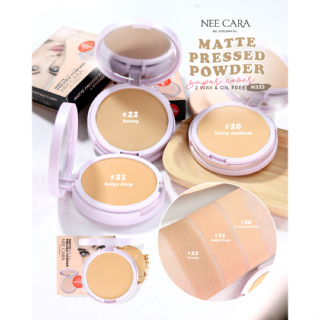 NEE CARA นีคาร่า แป้งพัฟทูเวย์ ของแท้ 100% N333 BE COLORFUL MATTE PRESS POWDER