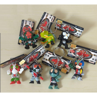 พวงกุญแจ Kamen Rider ไอ้มดแดง คาเมนไรเดอร์ตาใส ครบชุด 7 ตัว มือ 1 พร้อมป้ายกระดาษ Keychain #ToyShow4K