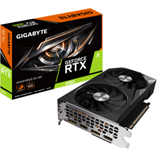 VGA (การ์ดแสดงผล) GIGABYTE GeForce RTX™ 3060 WINDFORCE OC 12G (GV-N3060WF2OC-12GD)