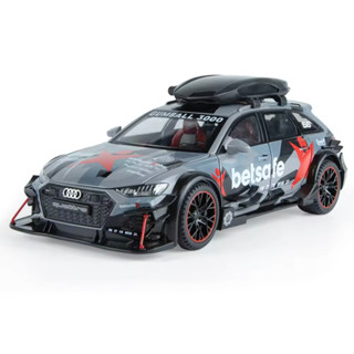 โมเดลรถAudi rs6 gumball 3000 เหล็ก สเกล1:24 มีเสียงและมีไฟ รายละเอียดสวยทั้งภายนอกและภายในเป็นงานโมเดลเหล็ก