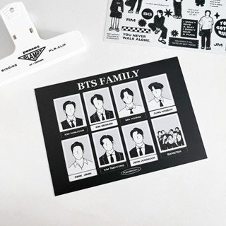 BTS FAMILY STICKER สติกเกอร์บีทีเอส บังทัน ไอดีโฟโต้