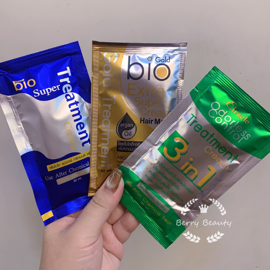 (10ซอง )พร้อมส่ง* ‼️Green  Bio Super Treatment ทรีตเม้นต์ แบบซอง10ซองพร้อมส่ง ราคา ถูกที่สุด ดีลบีเคเค