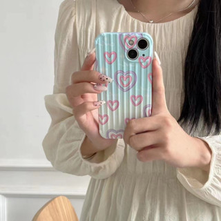 💕พร้อมส่ง💕iPhone 14 13 12 11 Pro Max เคส for เคสไอโฟน11 เรียบง่าย บางเบาพกพาง่าย ความรู้สึกระดับสูง แฟชั่น รูปหัวใจ Case