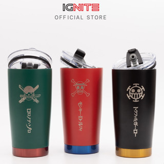 [พร้อมส่ง] ONE PIECE : Tumbler แก้วน้ำสแตนเลสวันพีซ Stainless steel  size 20 oz.วันพีซ ลูฟี่ กลุ่มโจรสลัด ลิขสิทธิ์ 100%