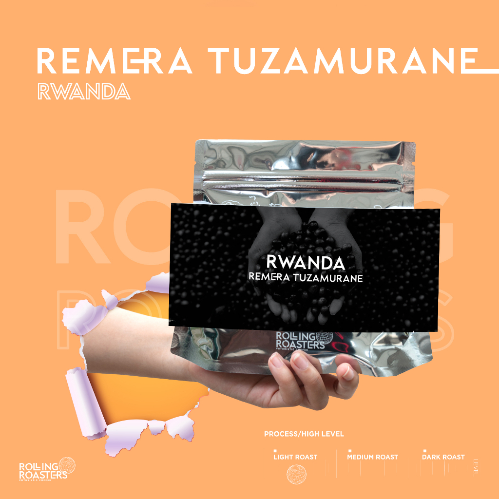 Rolling Roasters เมล็ดกาแฟคั่วอ่อน RWANDA REMERA - ขนาด 100g , 200g