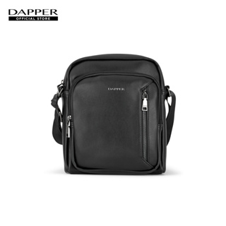 DAPPER กระเป๋าสะพายข้าง Triple Zipper Crossbody Bag สีดำ (BM4B1/193)