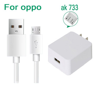 ชุดชาร์จ oppo ak733  2.4A หัวชาร์จ + สายชาร์จ  ชาร์จเร็ว（รับประกันหนึ่งปี) 10w  สนับสนุน micro อินเทอร์เฟซทั้งหมด