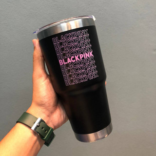 แก้ว"BLACK PINK "สกรีนBLACK PINK ชมพู exclusive ชาวBLINKห้ามพลาด ขนาด 30 ออนซ์ทรงสูง แถมหลอดในตัว