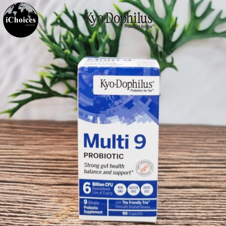 [Kyo Dophilus] Multi 9 Probiotic 6 Billion CFU 90 Capsules โปรไบโอติก 9 สายพันธุ์ สนับสนุนระบบย่อยอาหาร และสุขภาพลำไส้