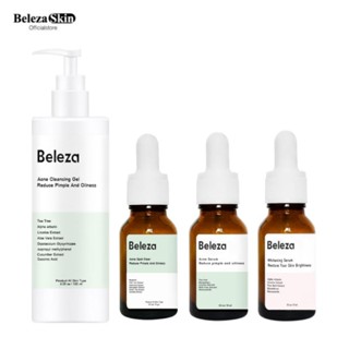 [3ชิ้นลด10%]Beleza Skin Acne Set เซรั่มฟื้นฟูผิวแพ้ลดสิวสูตรเข้มข้นX2 ลดสิวซ้ำซาก ใน 12 ชม. 15 ml