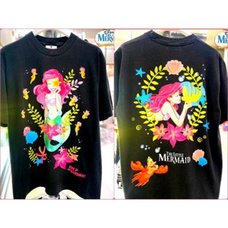 เสื้อDisney ลาย The little mermaid สีดำ ฟอกเฟด วิทเทจ ( TMA-002 )