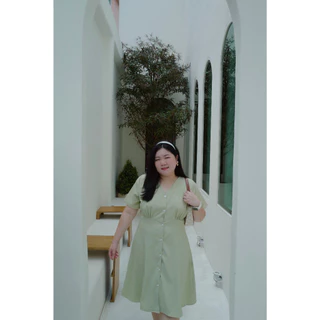 Irin Dress เดรสกระดุมหน้าสไตล์เกาหลี #เสื้อผ้าสาวอวบ Plussize