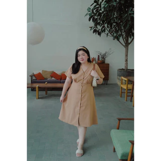 Irin Dress เดรสกระดุมหน้าสไตล์เกาหลี #เสื้อผ้าสาวอวบ Plussize