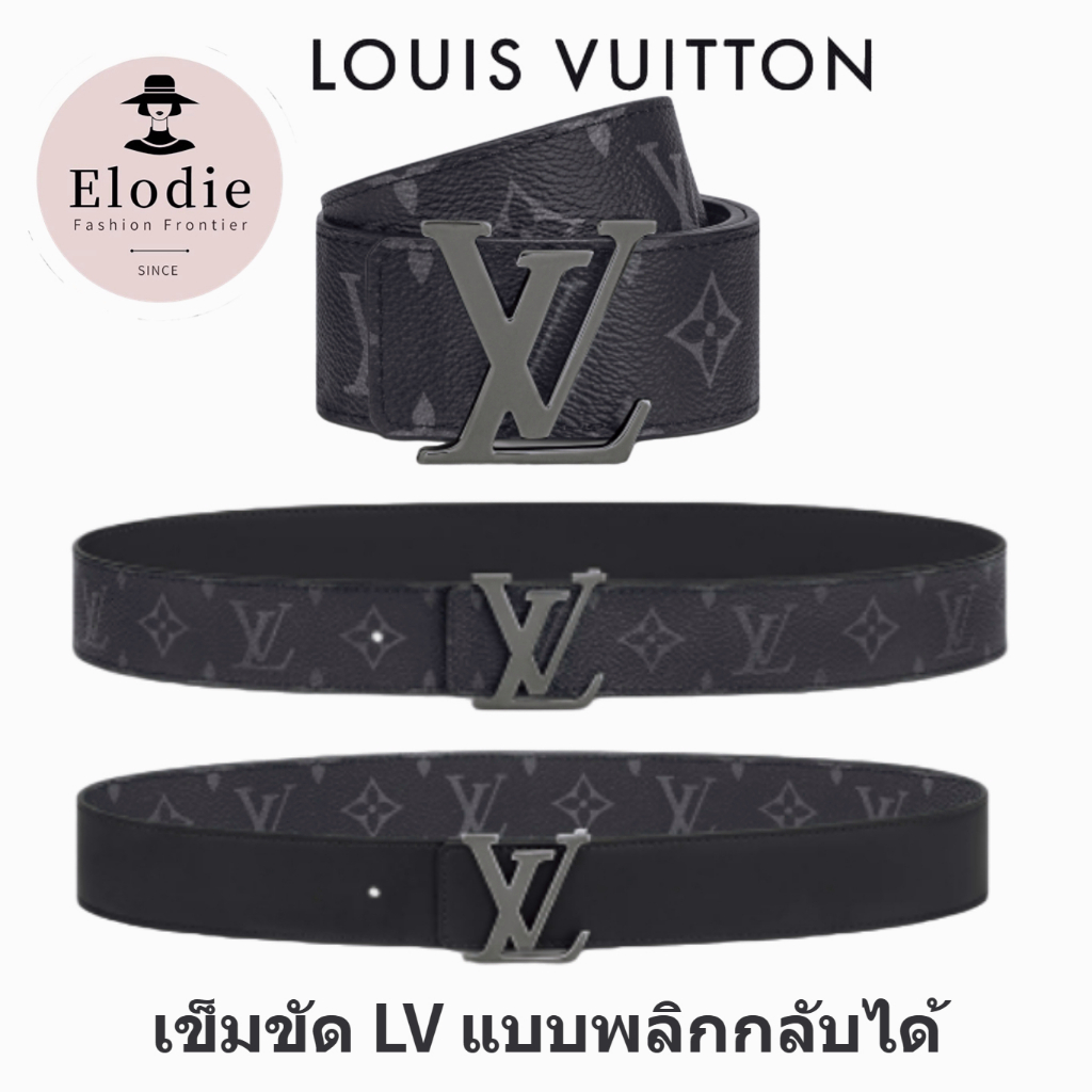 ✨หลุยส์วิตตอง Louis Vuitton เข็มขัดรุ่น LV Initiales ขนาด 40 มม. ใส่ได้ทั้งสองด้าน LV Initiales 40mm Reversible Belt