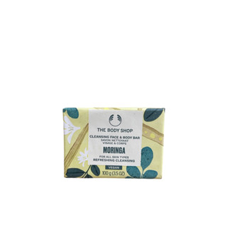 The Body Shop Moringa Cleansing Face &amp; Body Bar 100 g (ผลิต 08/2022)ของเเท้💯%