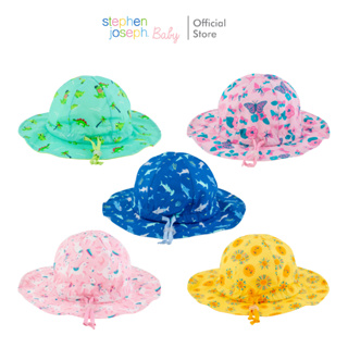 Stephen Joseph Baby หมวกกันแดดเด็กมีสายรัดคางจากอเมริกา Baby Sun Hat หมวกคลุมกันแดด ใส่สบาย ทนทาน ซักได้