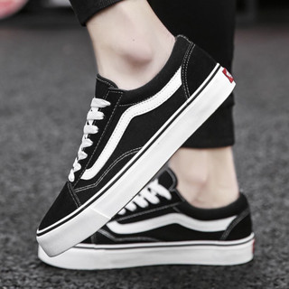 รองเท้าแวนโอลสคูล Vans Old Skoolสีดำ รองเท้าผ้าใบผู้ชาย รองเท้าผ้าใบผู้หญิง รองเท้ายอดฮิต ใส่เท่ พร้อมกล่อง📦